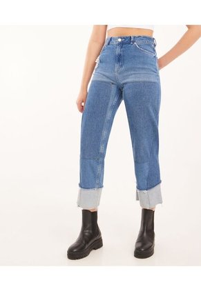 Jean Para Mujer Wide-Leg Color Azul Medio Marca Seven Seven #28160775