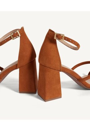 Sandalias Sandalias Tacon Mujer Seven Textil Café 28690070-8484