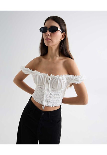 Camiseta Para Mujer Manga Corta Moda Color Crudo Marca Seven Seven #28096252