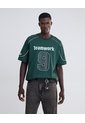 Camiseta Screen Oversize  Para Hombre Verde Seven Seven de Seven Seven
