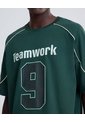 Camiseta Screen Oversize  Para Hombre Verde Seven Seven de Seven Seven