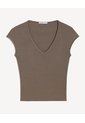 Top Rib Cuello Redondo  Para Mujer Verde Seven Seven de Seven Seven