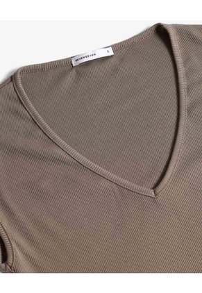 Top Rib Cuello Redondo  Para Mujer Verde Seven Seven