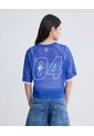 Camiseta Boxy    Para Mujer Azul Seven Seven de Seven Seven