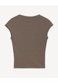 Top Rib Cuello Redondo  Para Mujer Verde Seven Seven de Seven Seven