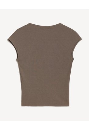 Top Rib Cuello Redondo  Para Mujer Verde Seven Seven