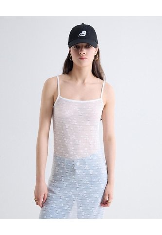 Vestido De Tiras Con Encaje  Para Mujer Blanco Seven Seven Seven Seven