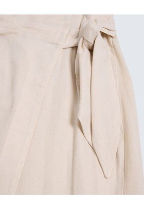 Falda En Efecto Lino  Para Mujer Arena Seven Seven