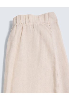 Falda En Efecto Lino  Para Mujer Arena Seven Seven