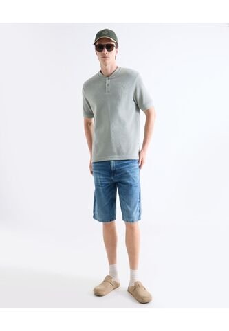 Bermuda Regular Tono Medio  Para Hombre Azul Seven Seven Seven Seven