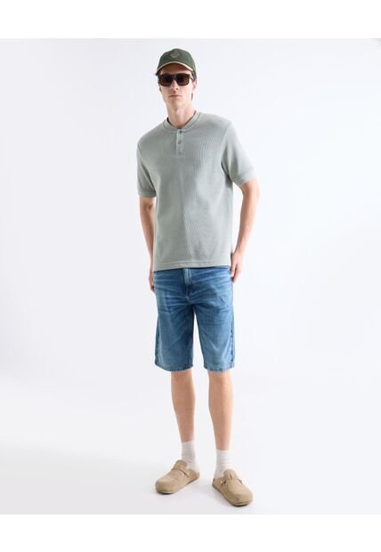 Bermuda Regular Tono Medio  Para Hombre Azul Seven Seven