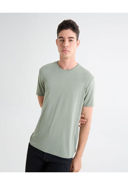 Camiseta Para Hombre Manga Corta Cuello Redondo Color Verde Marca Seven Seven #45092675