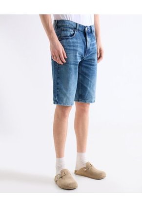 Bermuda Regular Tono Medio  Para Hombre Azul Seven Seven