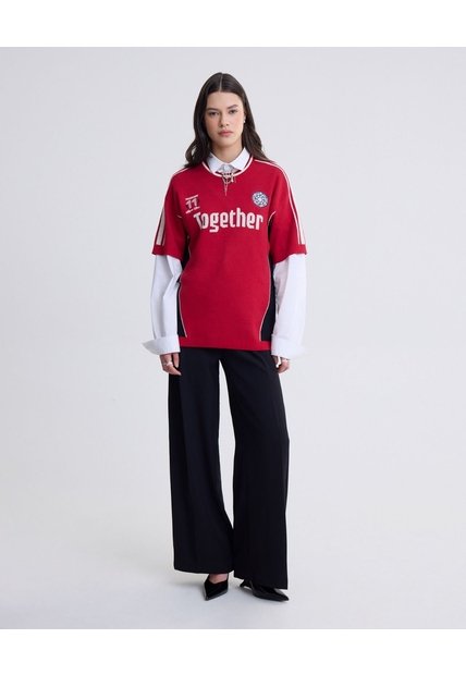 Pantalón Con Detalle De Pinzas  Para Mujer Negro Seven Seven