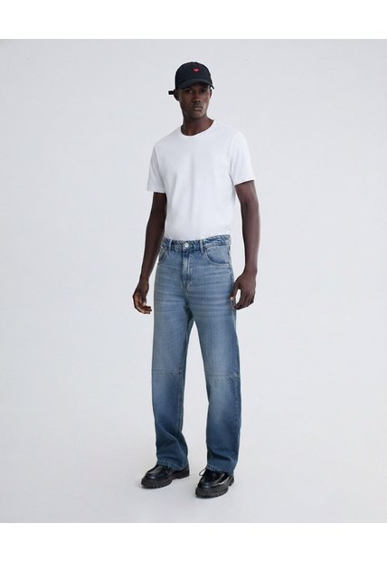 Jean Loose Fit Azul Medio  Para Hombre Azul Seven Seven