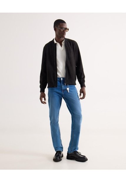 Jean Regular Tono Medio  Para Hombre Azul Seven Seven