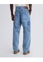 Jean Loose Cargo Con Desgaste  Para Hombre Azul Seven Seven de Seven Seven