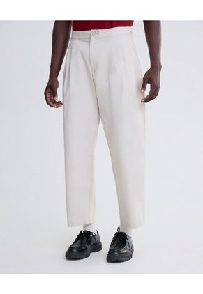 Pantalón Barrel Para Hombre Blanco Seven Seven