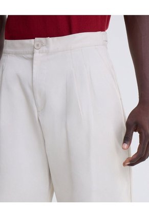 Pantalón Barrel Para Hombre Blanco Seven Seven