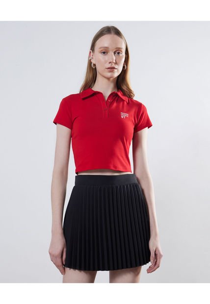 Camiseta Para Mujer Manga Corta Color Rojo Marca Seven Seven #28096017