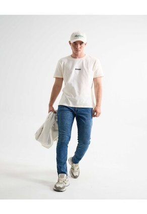 Camiseta Para Hombre Manga Corta Cuello Redondo Color Marfil Marca Seven Seven #45092661