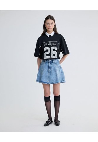 Falda Corta  Para Mujer Azul Seven Seven Seven Seven