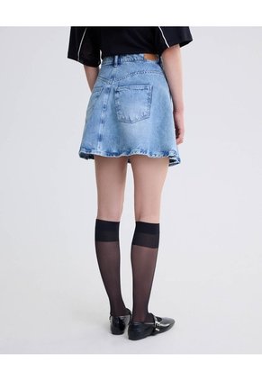 Falda Corta Para Mujer Azul Seven Seven