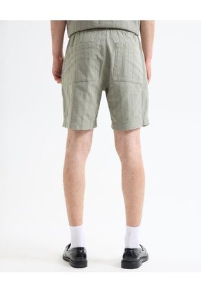 Bermuda En Efecto Rústico  Para Hombre Verde Seven Seven