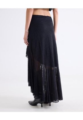 Falda Para Mujer Largo Color Negro Marca Seven Seven #28140961