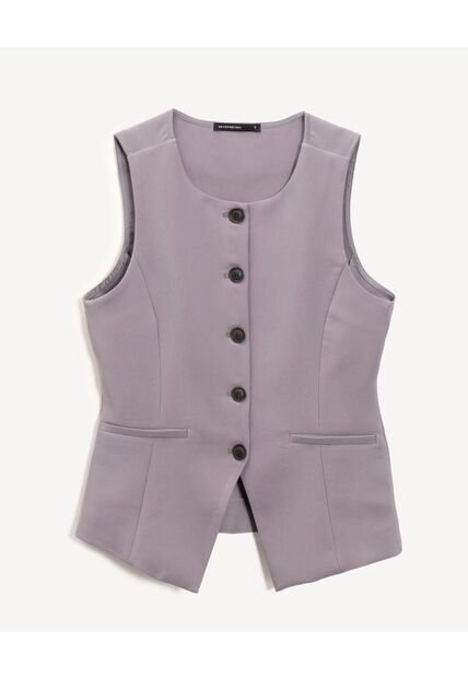 Chaleco Para Mujer Plano Color Gris Marca Seven Seven #28250147