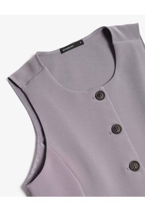 Chaleco Para Mujer Plano Color Gris Marca Seven Seven #28250147