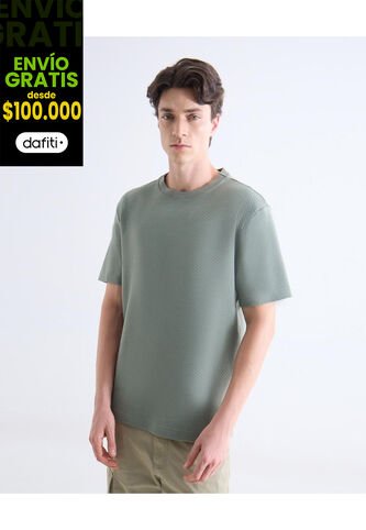 Camiseta  Para Hombre Manga Corta Cuello Redondo Color Verde Marca Seven Seven #45092853 Seven Seven