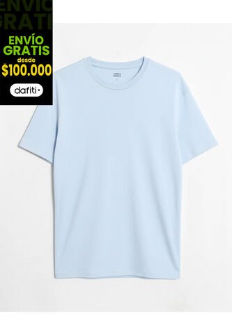 Camiseta  Para Mujer Manga Corta Cuello Redondo Color Celeste Marca Seven Seven #28096518 Seven Seven