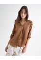Blusa Para Mujer Manga 3/4 Color Taupe Marca Seven Seven #28124029 de Seven Seven