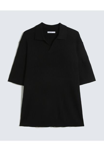Polo Para Hombre Cuello Tejido Sin Bolsillo Color Negro Marca Seven Seven #45110851
