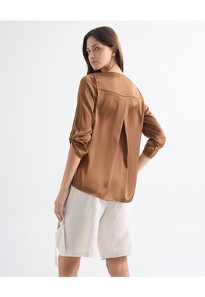 Blusa Para Mujer Manga 3/4 Color Taupe Marca Seven Seven #28124029