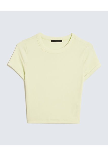 Camiseta Para Mujer Manga Corta Cuello Redondo Color Verde Claro Marca Seven Seven #28096180
