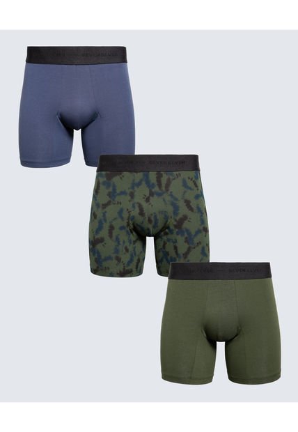 Boxer Para Hombre Fleat Seamer Medio Color Verde Oscuro Marca Seven Seven #45000360