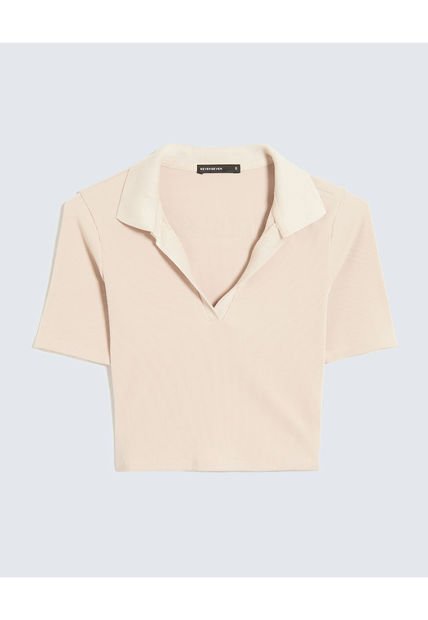 Camiseta Para Mujer Manga Corta Moda Color Avena Marca Seven Seven #28096196