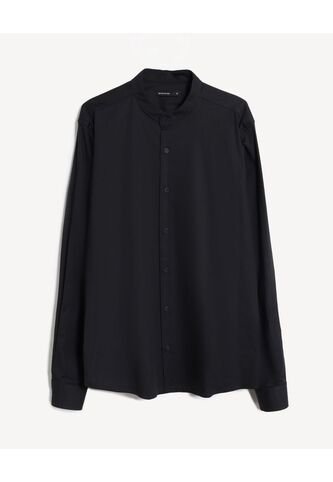 Camisa  Para Hombre Manga Larga Sin Bolsillo Cuello Neru Color Negro Marca Seven Seven #45012219 Seven Seven