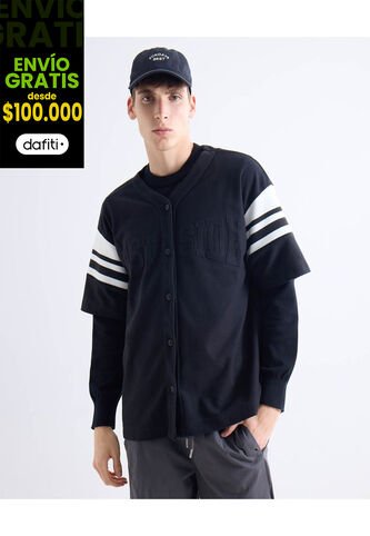 Camisa  Para Hombre Sobrecamisa Manga Corta Color Negro Marca Seven Seven #45012224 Seven Seven