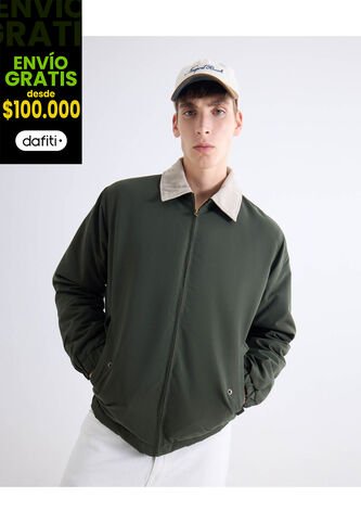 Chaqueta  Para Hombre Bomber Color Verde Marca Seven Seven #45080487 Seven Seven