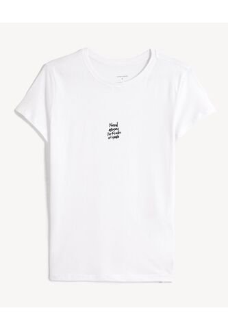 Camiseta Estampada Frontal  Para Mujer Crudo Seven Seven Seven Seven