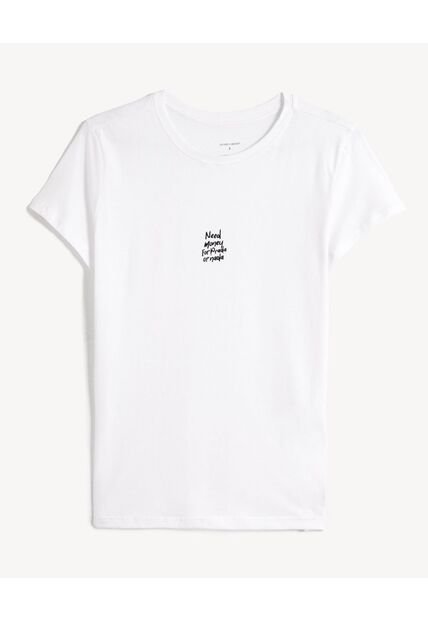 Camiseta Estampada Frontal  Para Mujer Crudo Seven Seven
