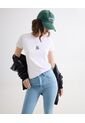 Camiseta Estampada Frontal  Para Mujer Crudo Seven Seven de Seven Seven