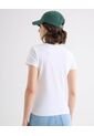 Camiseta Estampada Frontal  Para Mujer Crudo Seven Seven de Seven Seven