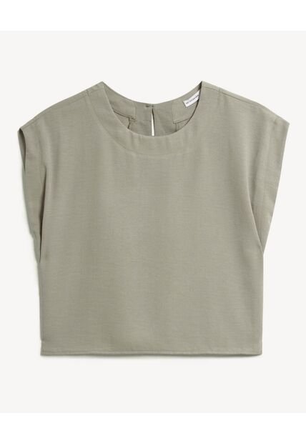 Blusa Para Mujer Manga Corta Color Verde Marca Seven Seven #28124094