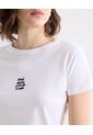 Camiseta Estampada Frontal  Para Mujer Crudo Seven Seven de Seven Seven