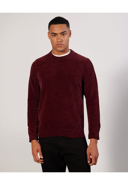 Saco Para Hombre Cuello Redondo Color Vino Marca Seven Seven #45330224