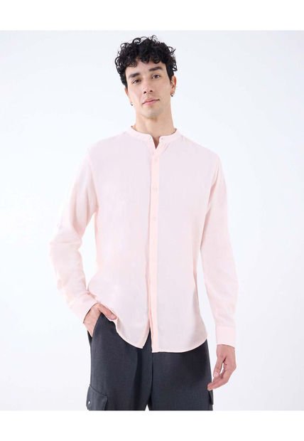 Camisa Para Hombre Manga Larga  Color Rosa  Marca Seven Seven #45012067